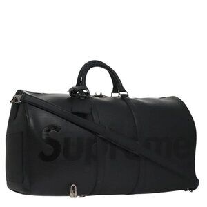 LOUIS VUITTON Epi LV × Supreme Keepall Bandouliere 55 Bag M53433 LV Auth 95...
